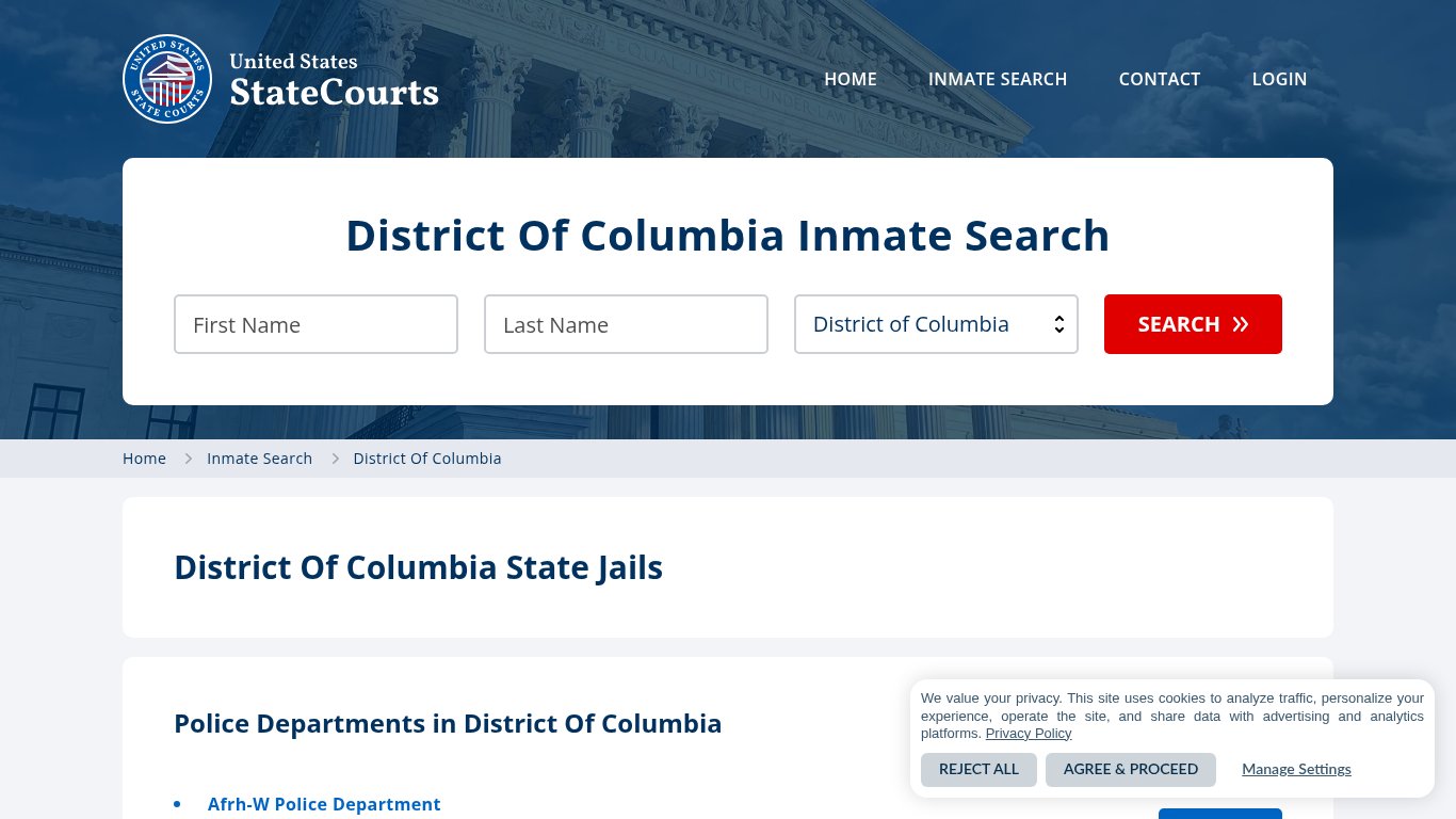District Of Columbia Inmate Search - StateCourts